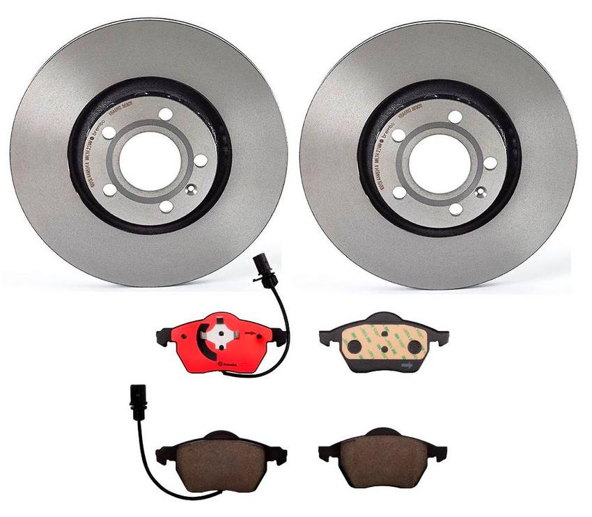 Audi Brake Kit - Pads and Rotors Front (312mm) (Ceramic) 8E0615301R - Brembo 1536304KIT